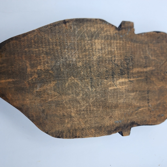 Folk Art Dixieland Drummer MaskHand Carved Signed FRAZER - Picture 5 of 7